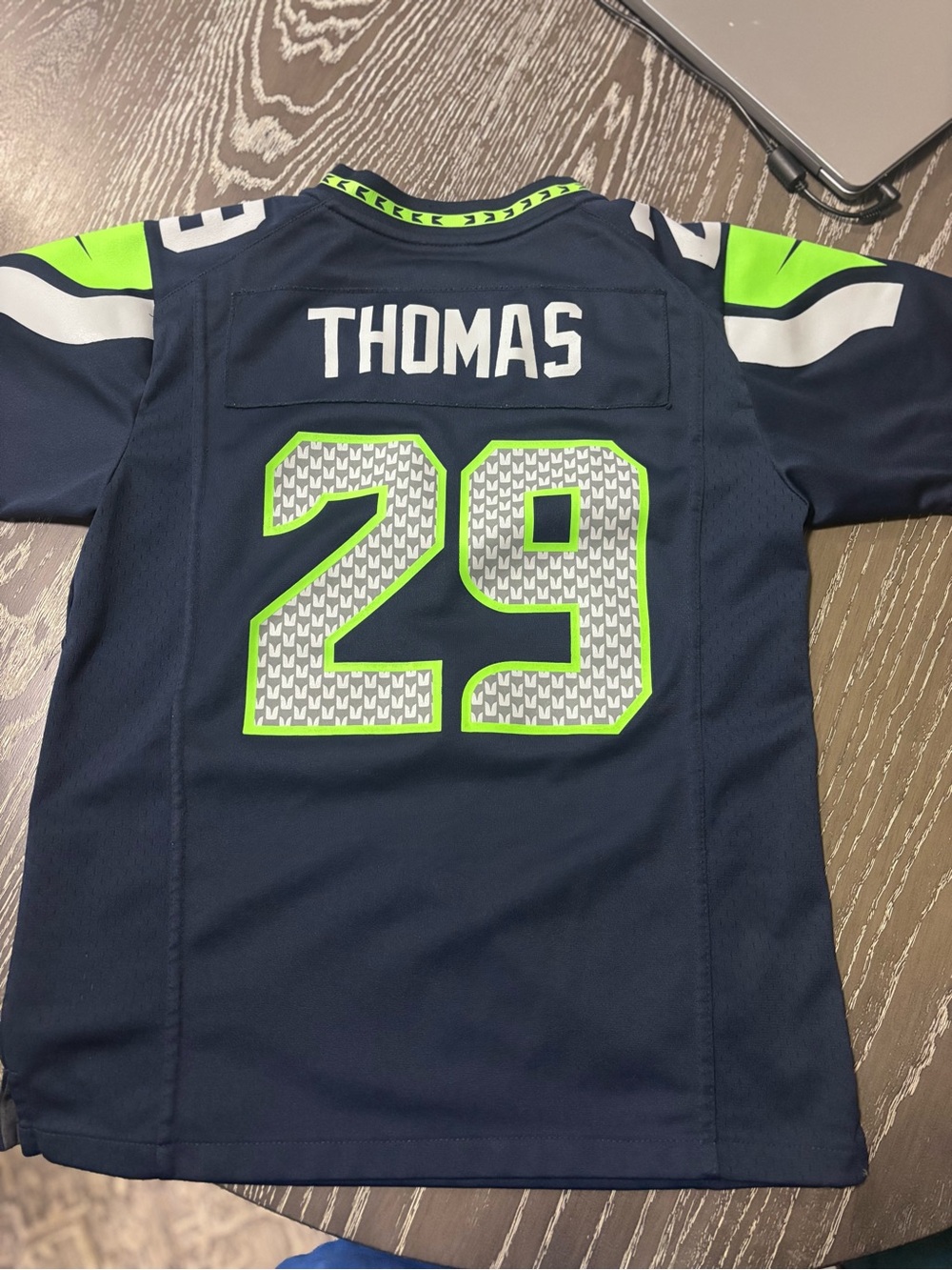 NFL Navy Jersey with Neon Green Accents